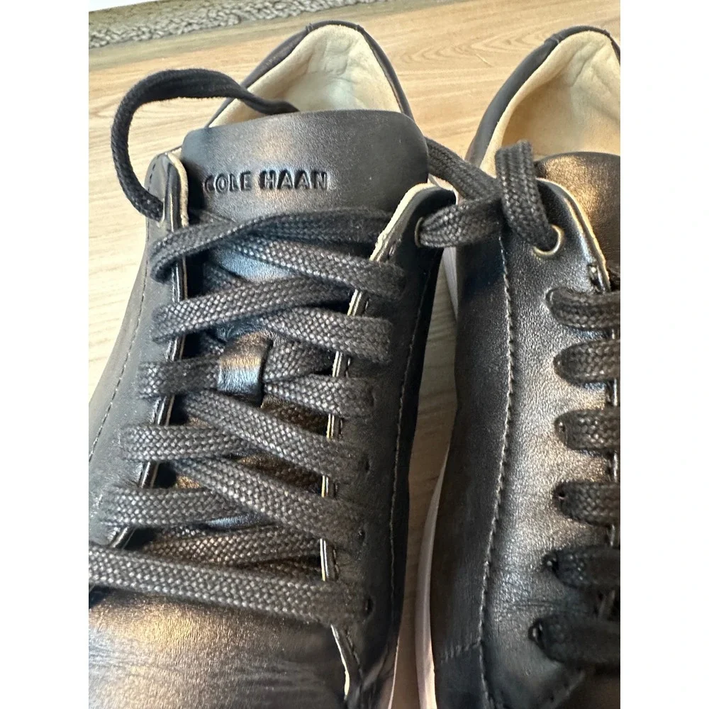 Cole Haan Grand Crosscourt Black Leather Sneakers Womens 9B W11175 Low Top Shoes